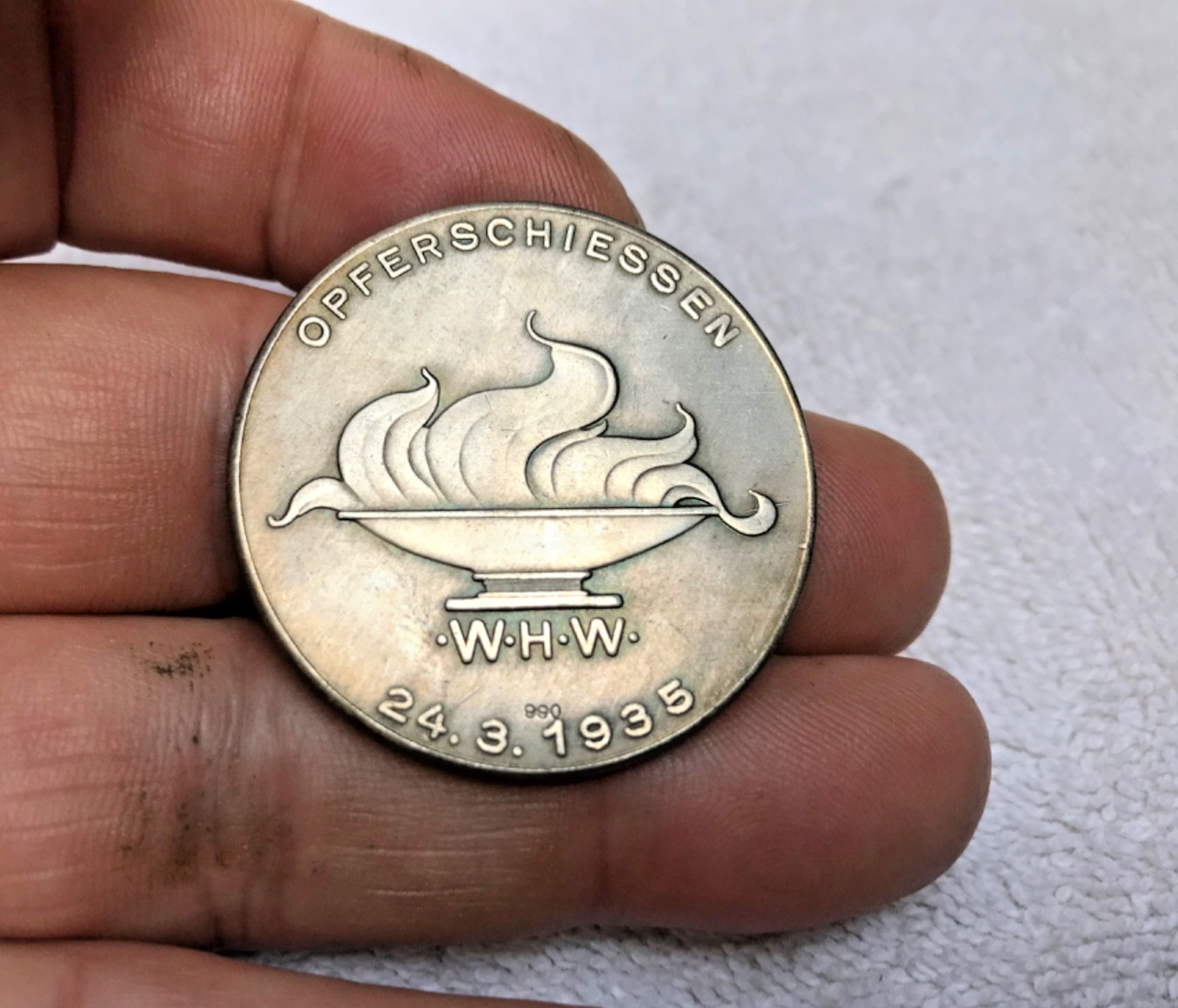 1935 GERMAN Return the Saar Basin to Germany REICHSMARK WWII COMMEMORATIVE COIN