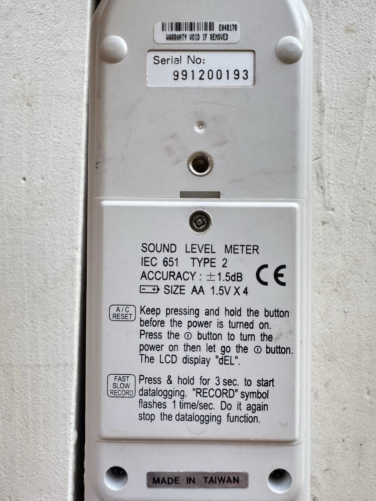 Extech 407764 Sound Level Meter DATALOGGER with Case - FULLY WORKING/LIGHT USE