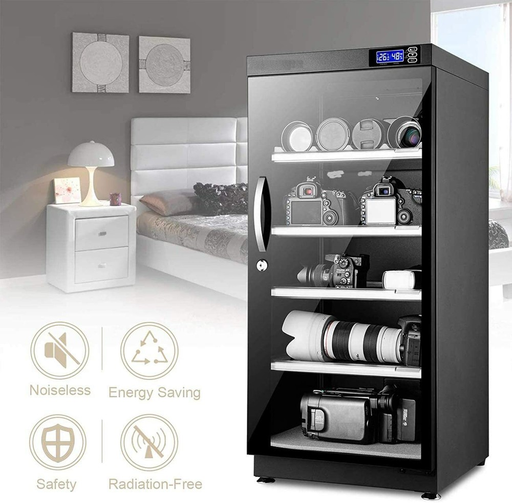 Full Automatic 100L Digital Camera Lens Dehumidify Dry Storage 5Layers Noiseless