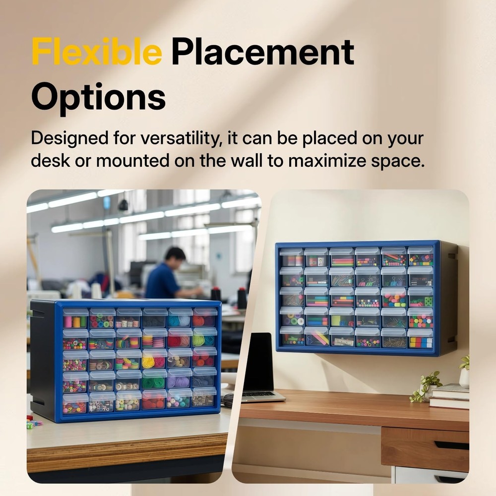 NORTHSKY 30-Drawer Plastic Storage Drawers, Small Parts Organizer, Stackable ...