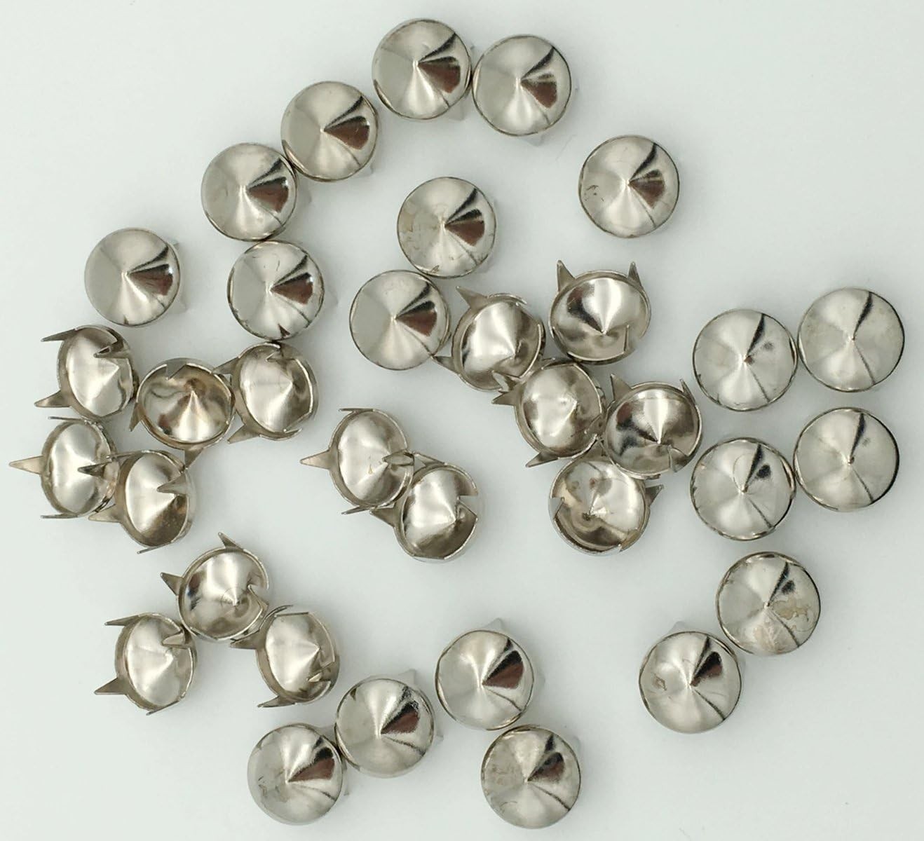 100Pcs 9Mm Cones DIY Leathercraft Metal Punk Studs Rivet Spikes Nailheads (Silve