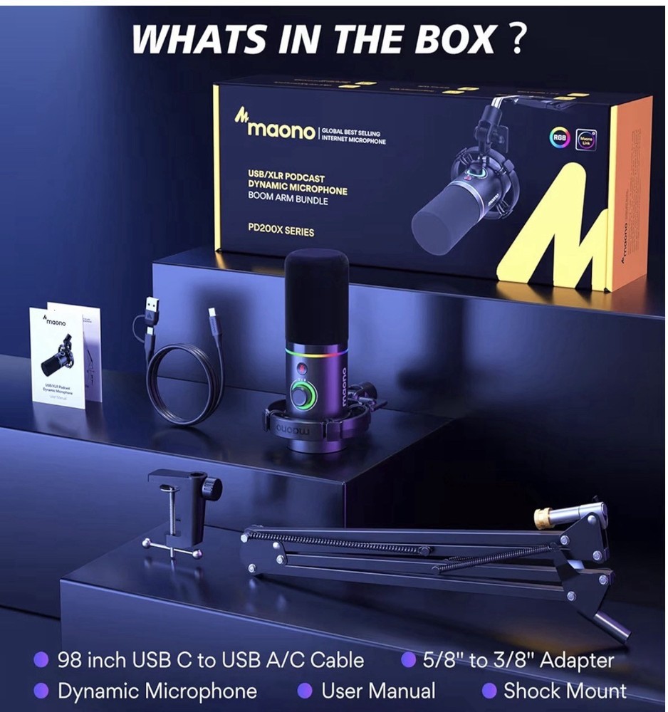 Maono Pc Gaming Microphone & Gaming Audio mixer Bundle🔥🔥🔥