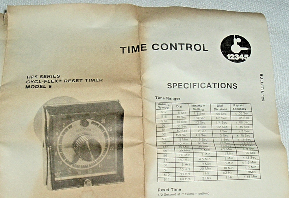 NOS Open Box *EAGLE SIGNAL CYCLFLEX ANALOG RESET TIMER HP5-Series Model-9 *NOS