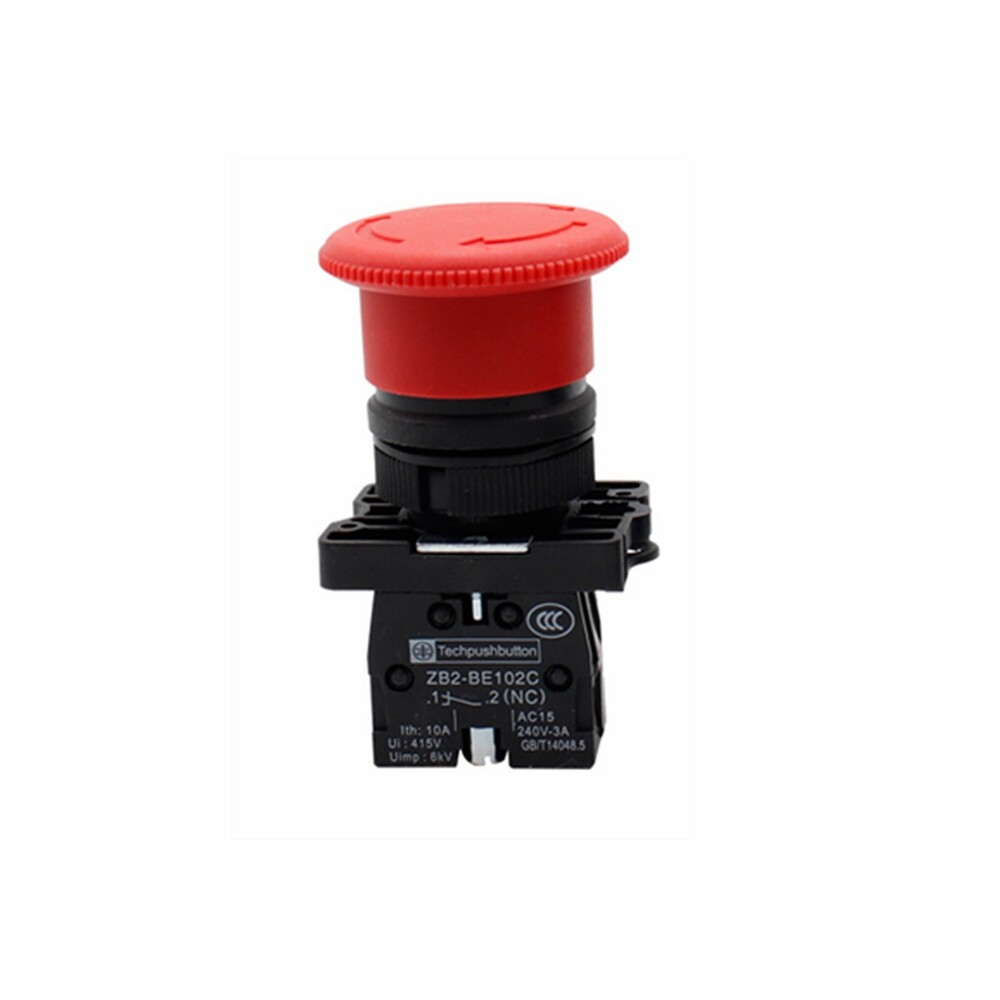 XB2-ES542 Emergency Stop Button Stop Switch Red Mushroom Stop Shut Off Switch