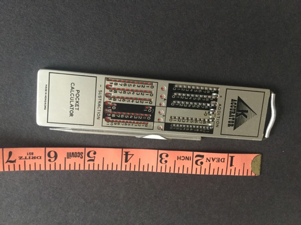K ACCURATOR. POCKET ADDING MACHINE EXCELLENT CONDITION