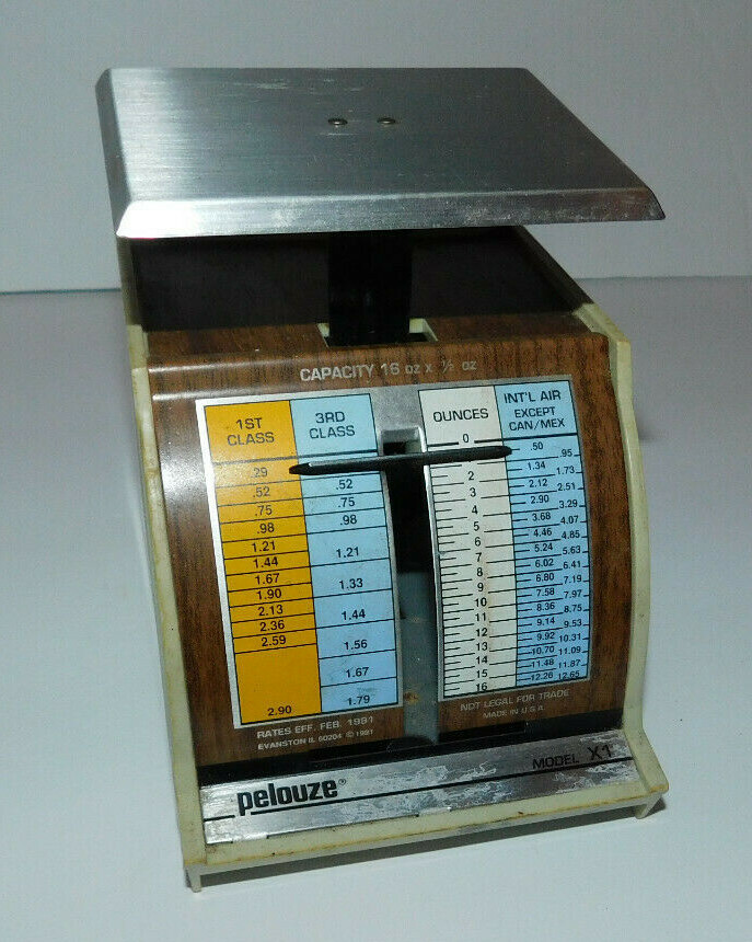 NEAT 1991 PELOUZE POSTAL SCALE  MODEL X1
