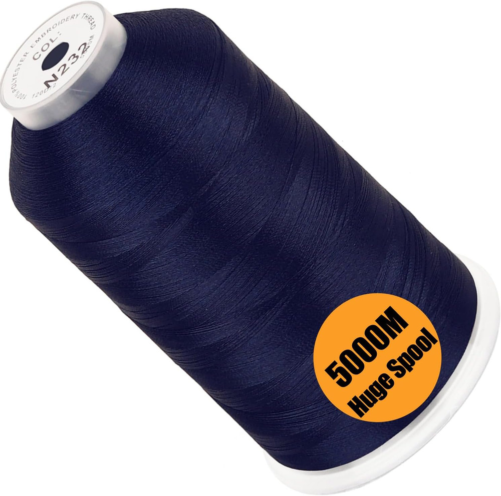 - Single Huge Spool 5000M Each Polyester Embroidery Machine Thread 40WT for Comm