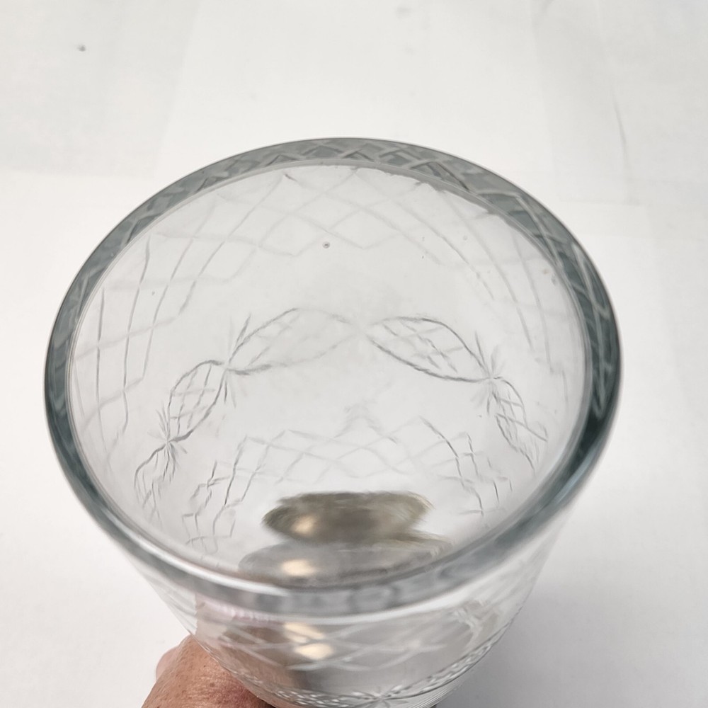 Vintage Crystal And Silverplated Wine Decanter Pitcher