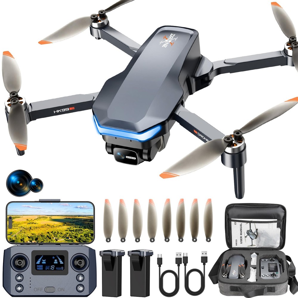 GPS Drone with 4K Camera for Adults, Foldable RC Quadcopter Deep Gray