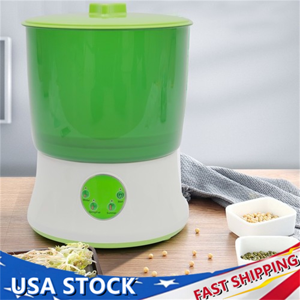 2-Layer Bean Sprouts Machine Large Capacity Automatic Bean Sprouter Grow Tool US