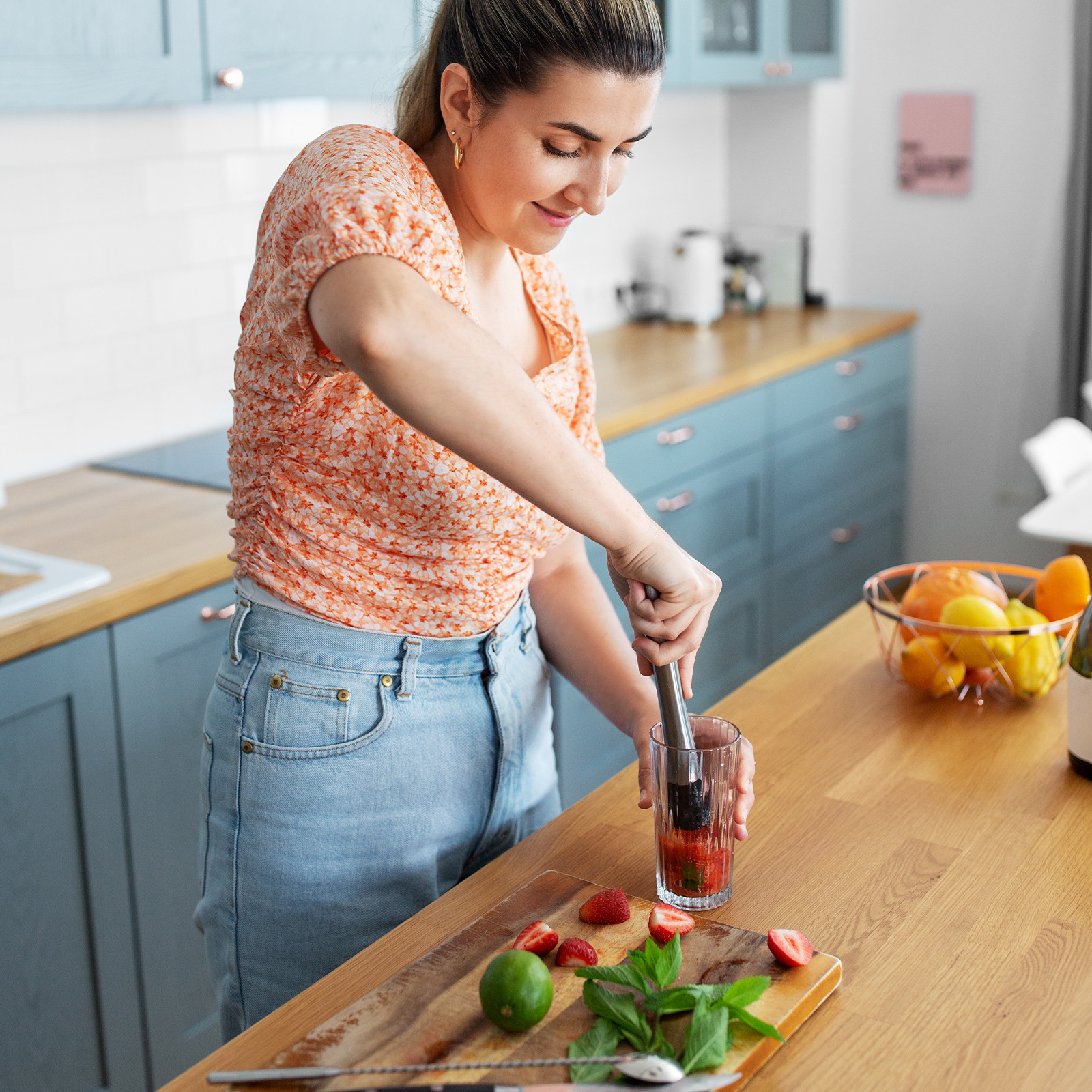 8inch Stainless Steel Cocktail Muddler Bar Muddler Bar Tool for Cocktails