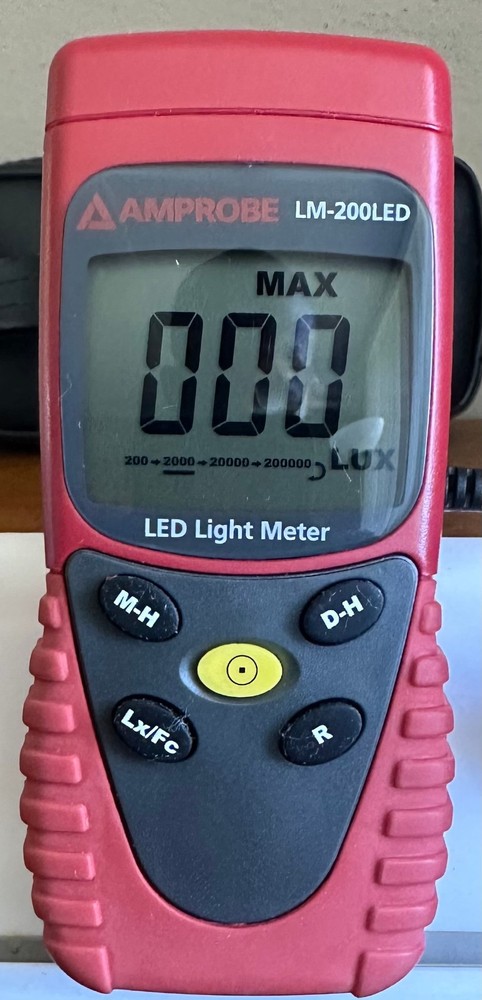Amprobe LM-200LED Professional LED Light Tester Meter w/ Sensor Cap Carry Case