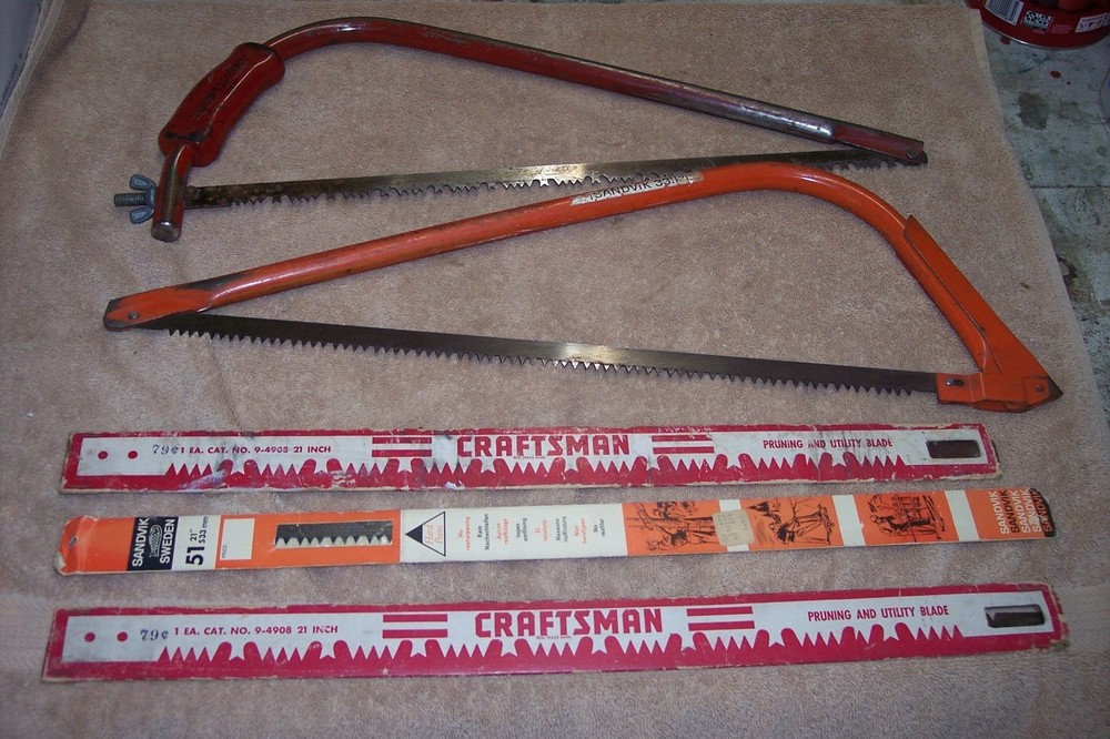 Two 21 in. Bow Pruning Saws - Efficient Tree Trimming, w/Extra Blades