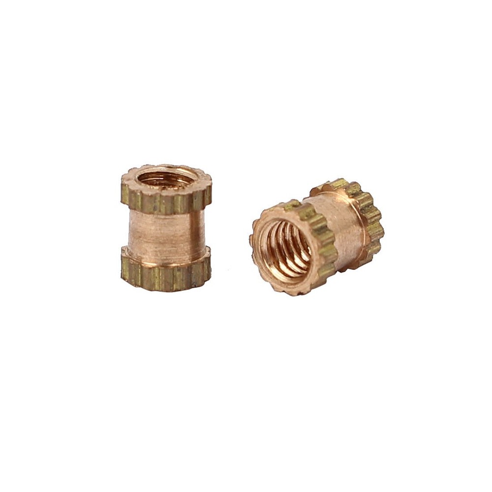 M2.5 x 0.45mm Female Brass Knurled Threaded Insert Embedment Nut 200sets