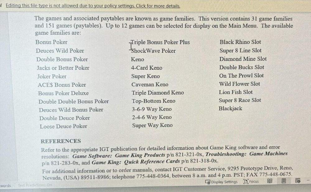 IGT GameKing 4.0 Software