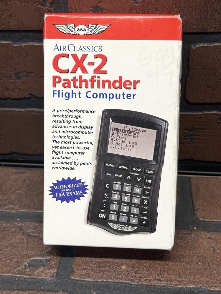 Air Classics ASA-CX2 Pathfinder Flight Planning Computer w/Original Box +Manual