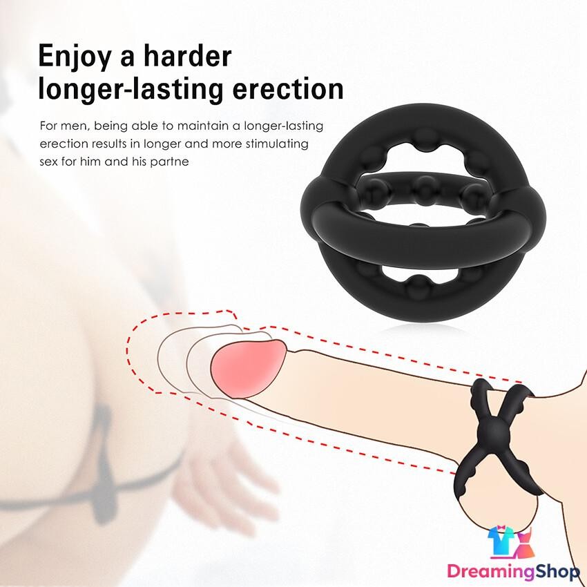 Ball-Scrotum-Stretcher-Ring-Penis Enhancer Delay Ejaculation Reusable for MEN