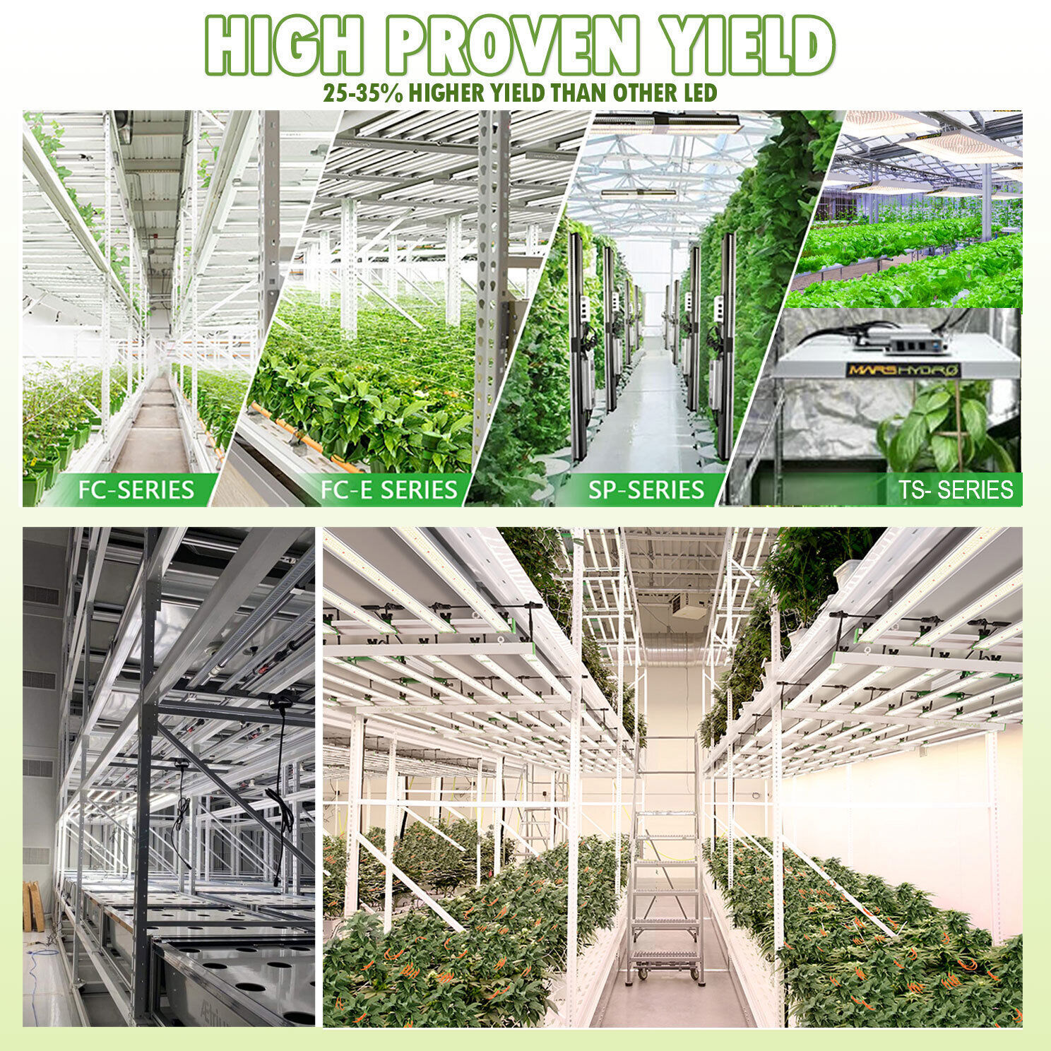 Mars Hydro Smart FC 1000W 3000 4800 8000 LED Grow Light SamsungLM301B Commercial