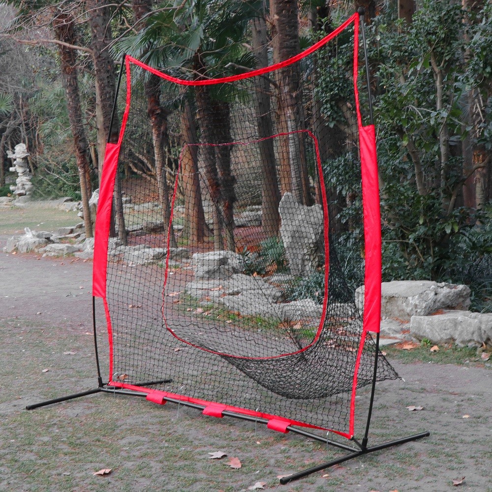 7×7" Batting Net Bow Steel Frame for Training Softball Hitting Practice Baseball
