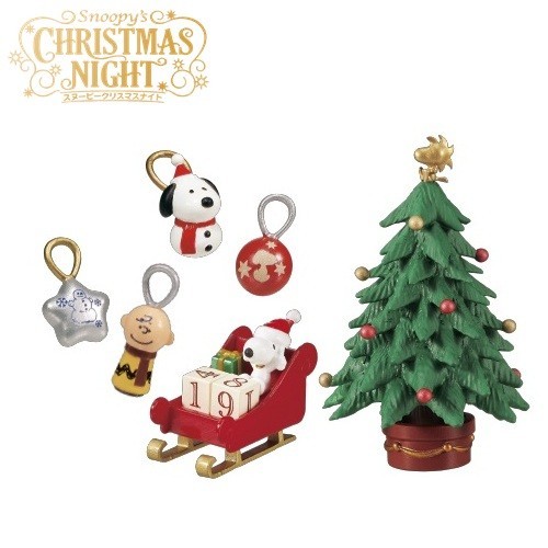 RE-MENT Peanuts Snoopy's Christmas Night Mini Figure Toy Charlie Brown Woodstock