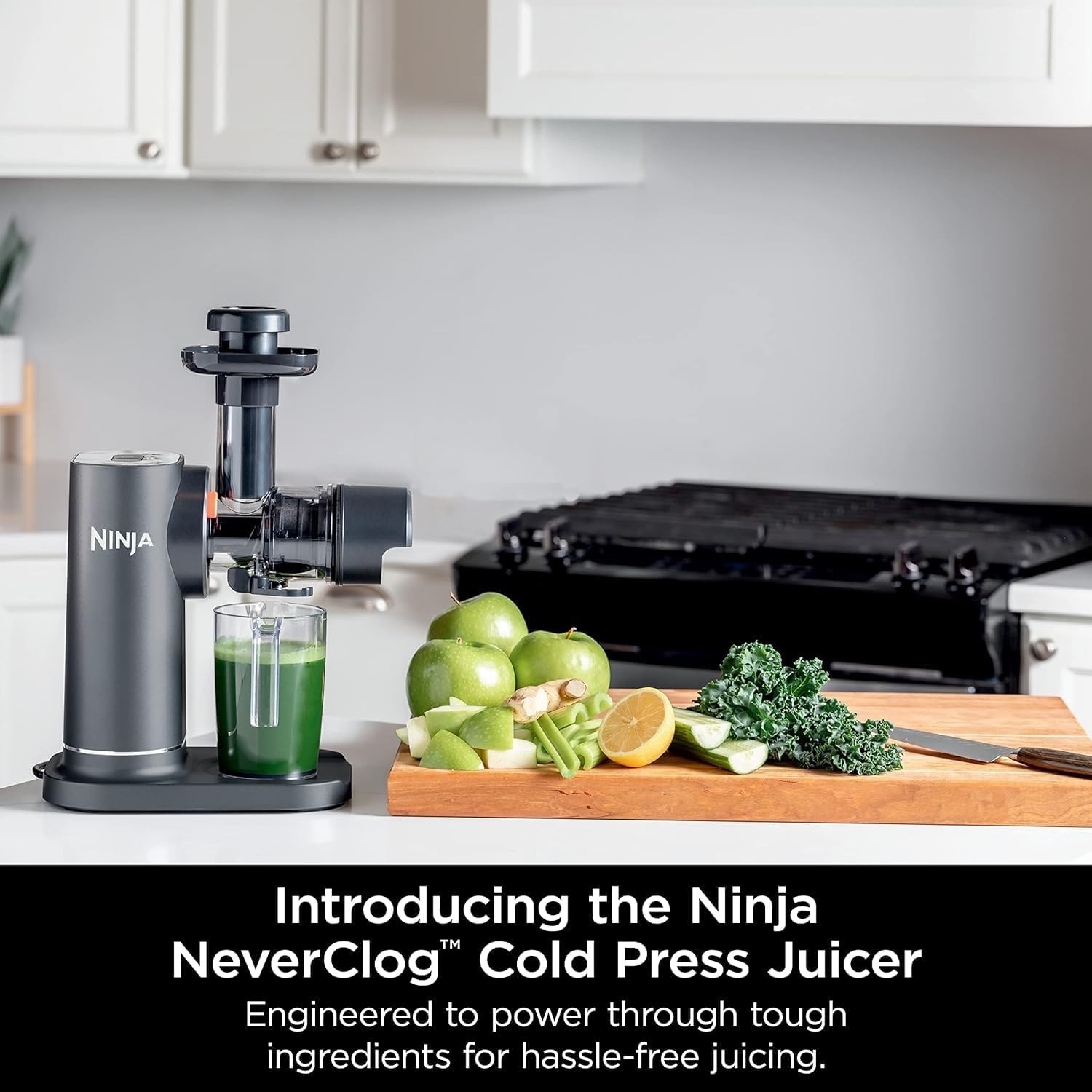 Ninja NeverClog Cold Press Juicer Powerful Slow Juicer W/ Total Pulp Control