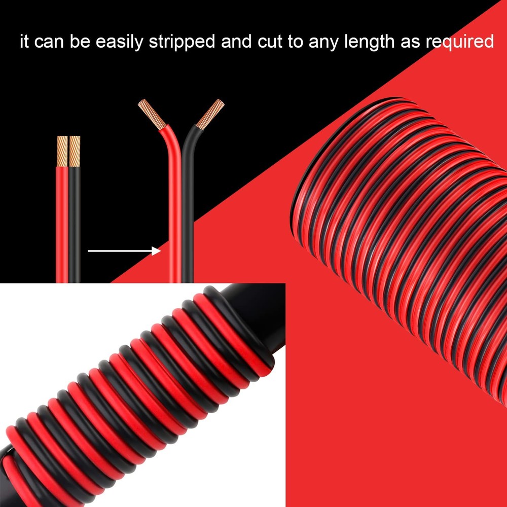 Two-conductor low voltage electrical extension cable.