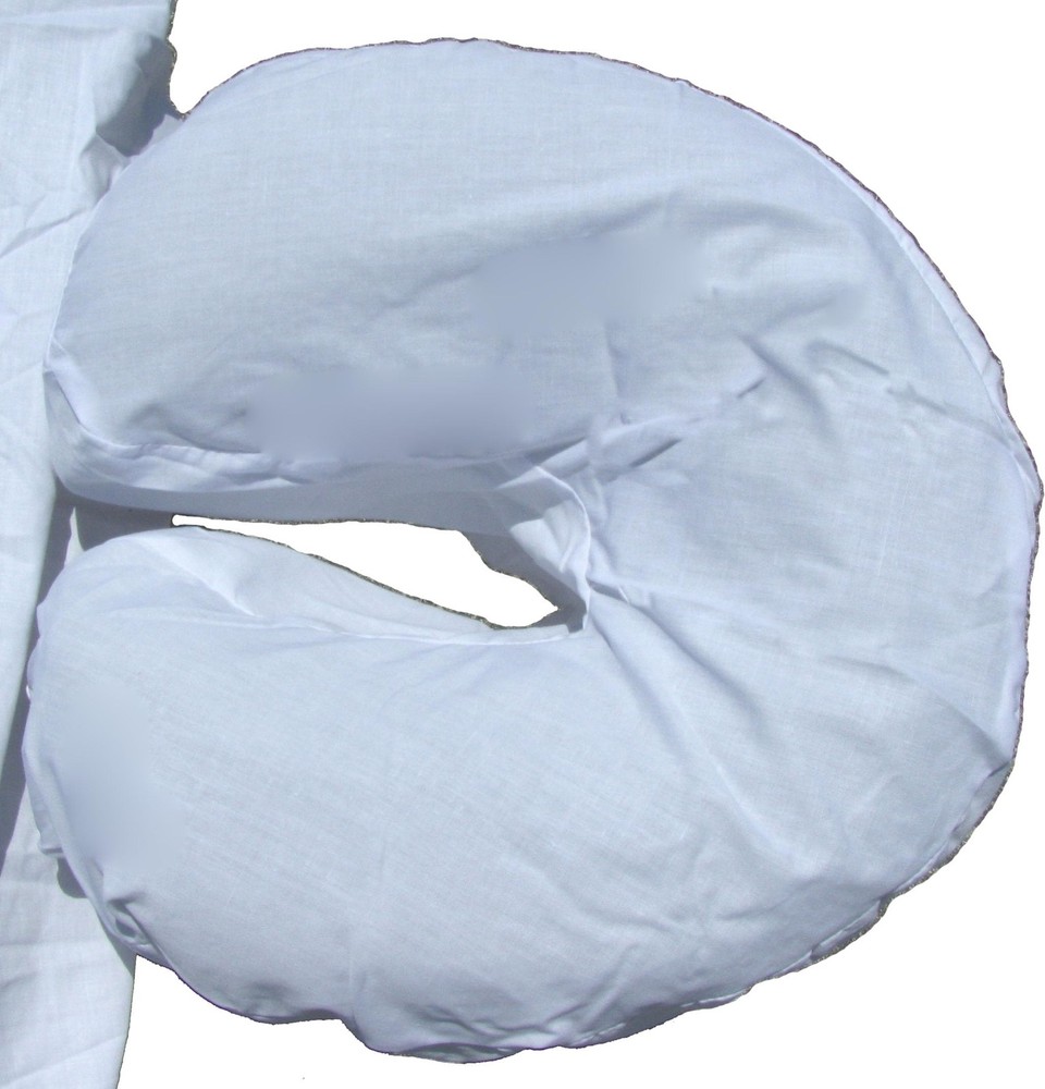 Poly Cotton Massage Face Rest Cover Cozies, Includes 4pcs (White)