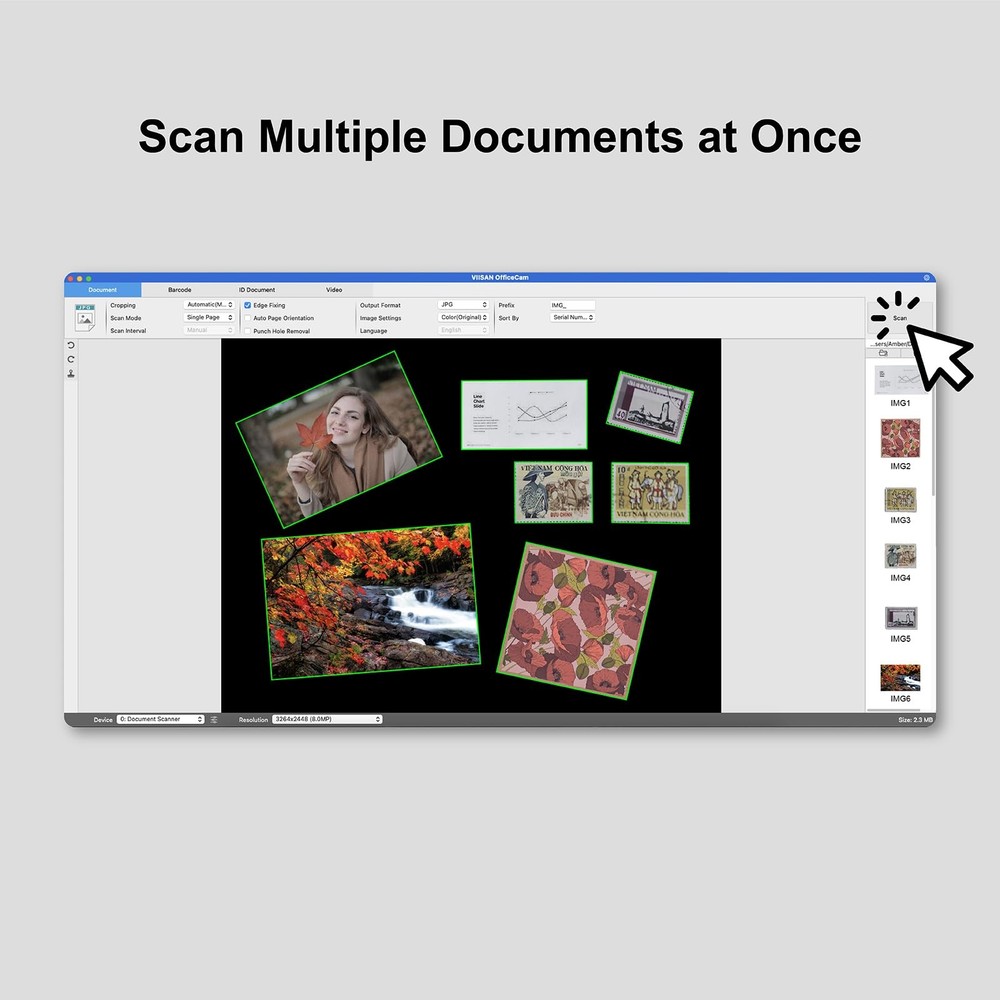A8401 Document Scanner Camera: 16MP Output, Portable USB Camera for Laptop/De...