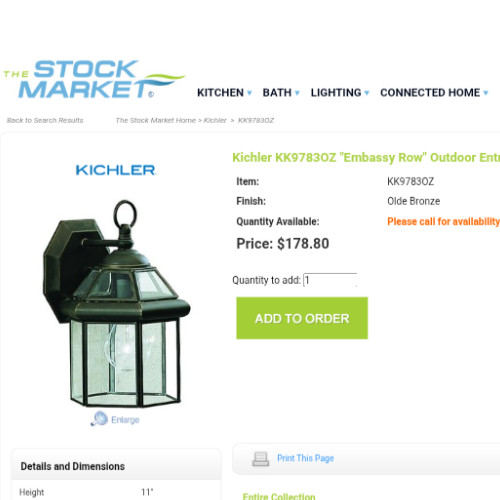 Kichler K9783 OZ wall sconce