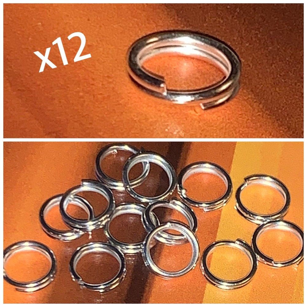 12Pcs 4mm OD 925 Sterling Silver Double Loop Round Split Jump Ring Findings 19g