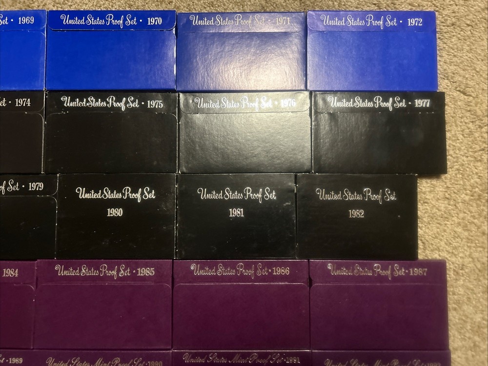 1968 to 2017 COMPLETE RUN US MINT PROOF SETS 50 ORIGINAL SETS