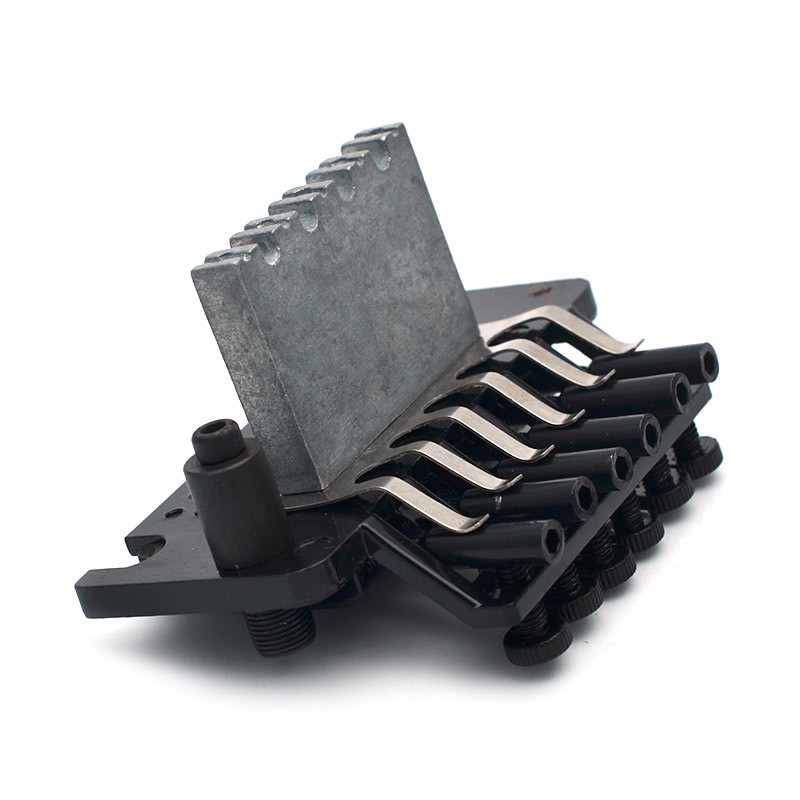 Double Locking Tremolo System Bridge for 6-String Electric Guitar Matte Black