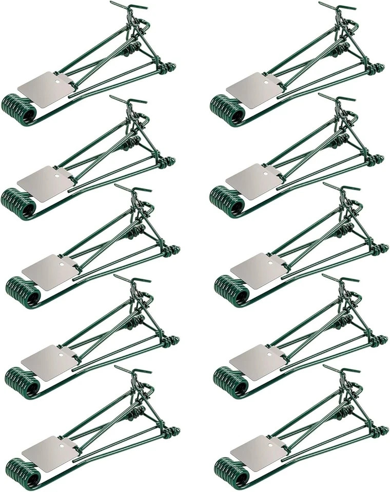 10 Pack Gopher Traps - Reusable Metal Gopher Trap, Easy Set Weather Proof Gopher