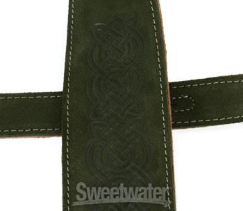 Levy's MS26CK Suede Guitar Strap - Green