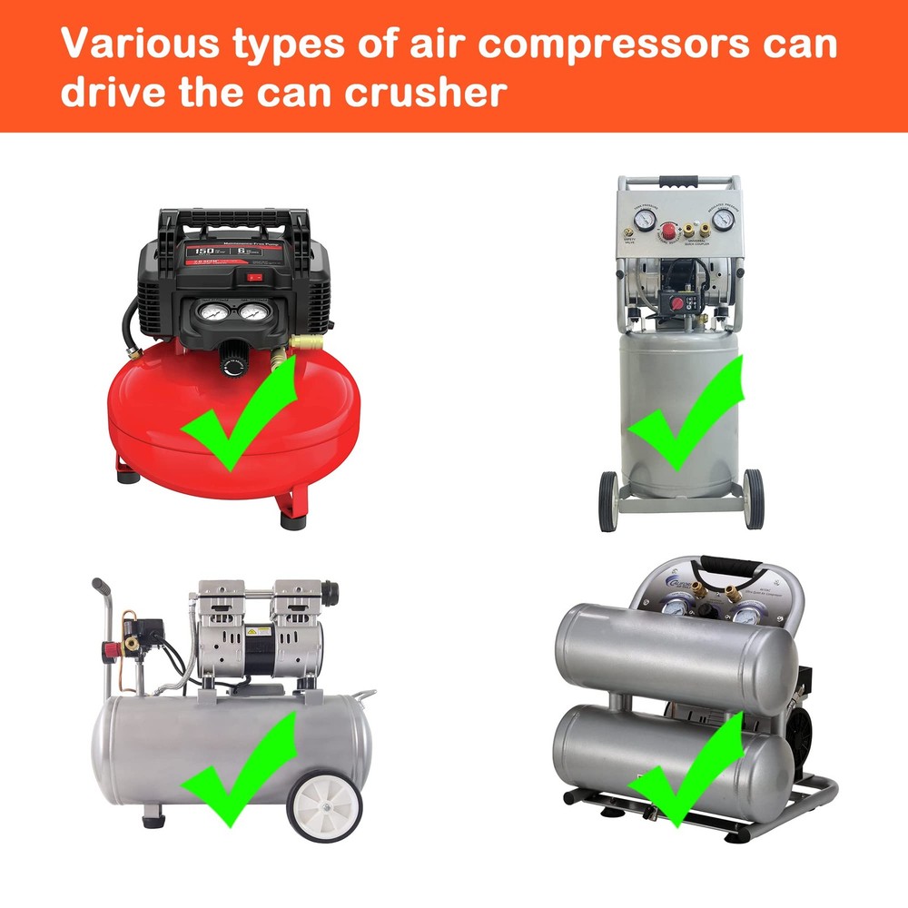 Heavy Duty Can Crusher Press for 16oz Cans Easy Assembly Red Trash Compactor