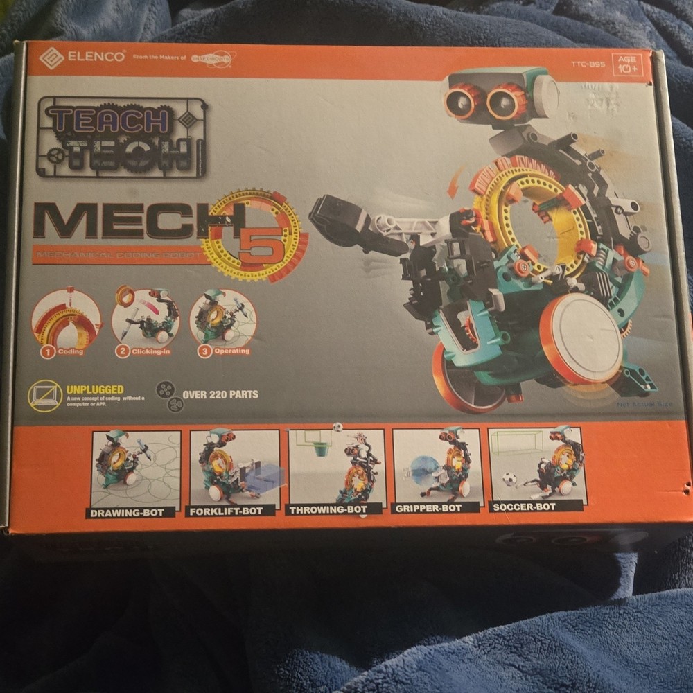 Elanco Tech Mech 5 Mechanic Coding Robot Toy New Open Box All Sealed Inside!