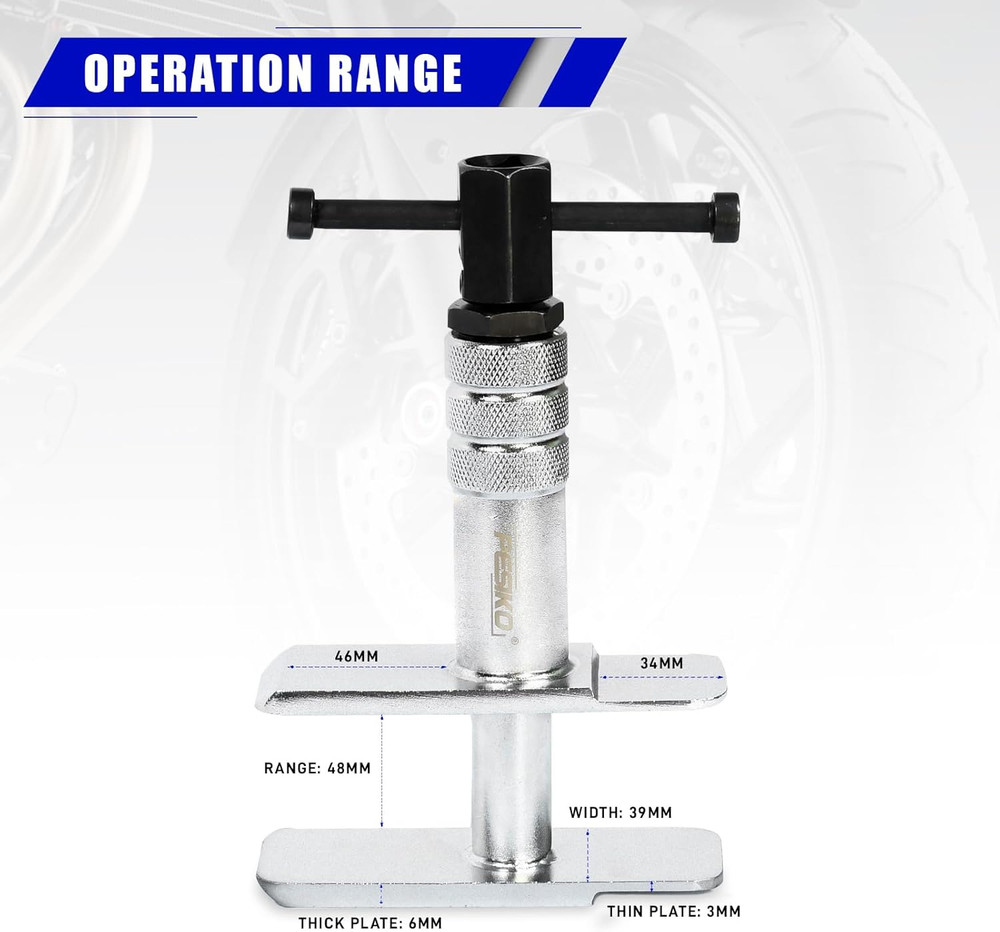 Heavy Duty Motorcycle Brake Caliper Spreader Tool - Compression Tool for Most Ve