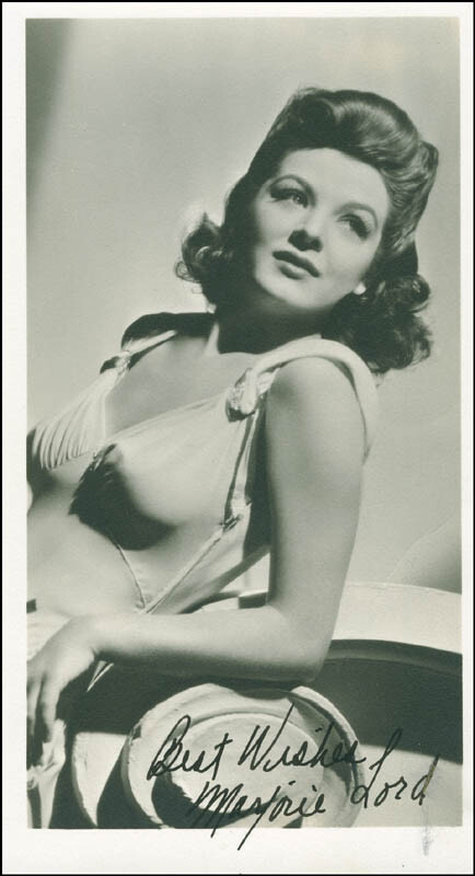 MARJORIE LORD - PHOTOGRAPH SIGNED