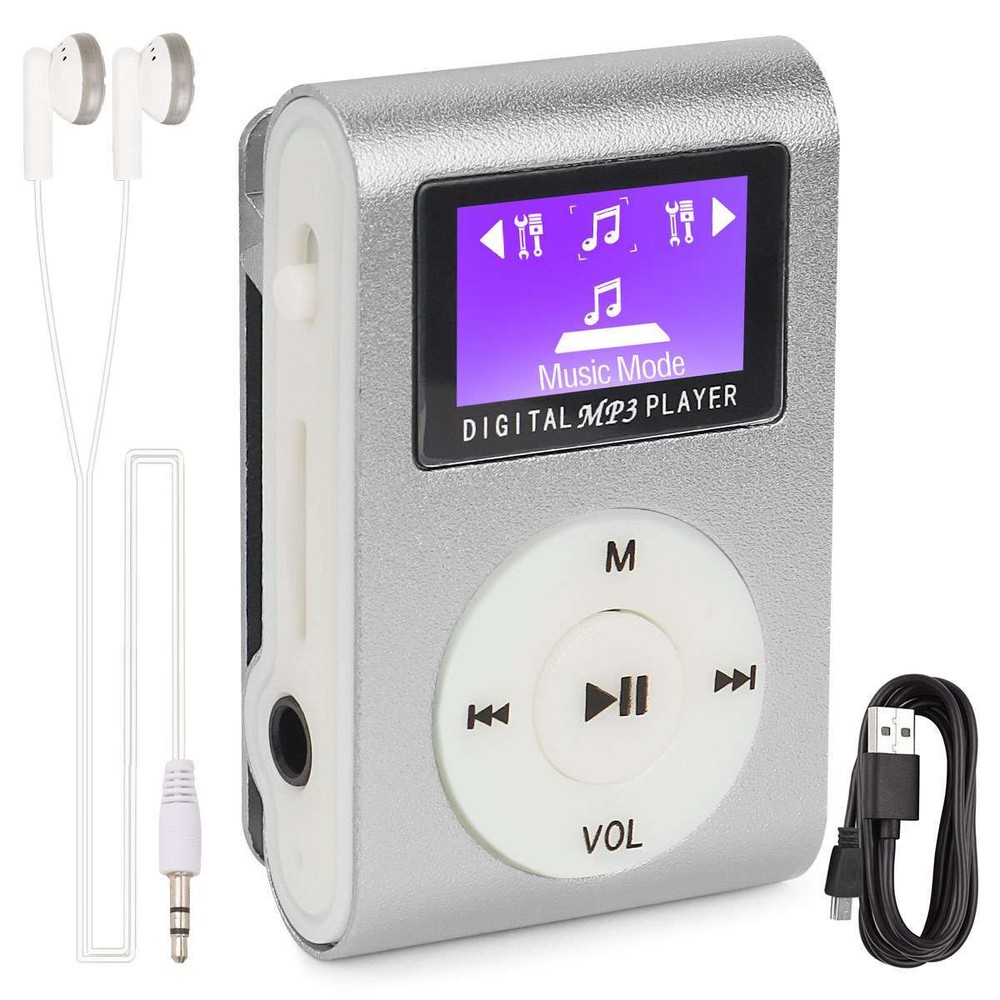 Mini USB Portable Clip MP3 Player LCD Screen Support 32GB Micro SD TF Card