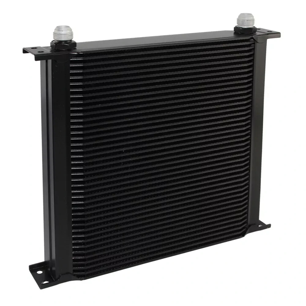 40 ROW ALUMINUM HEAVY DUTY ENGINE TRANSMISSION OIL COOLER 10AN HOSE END ADAPTERS