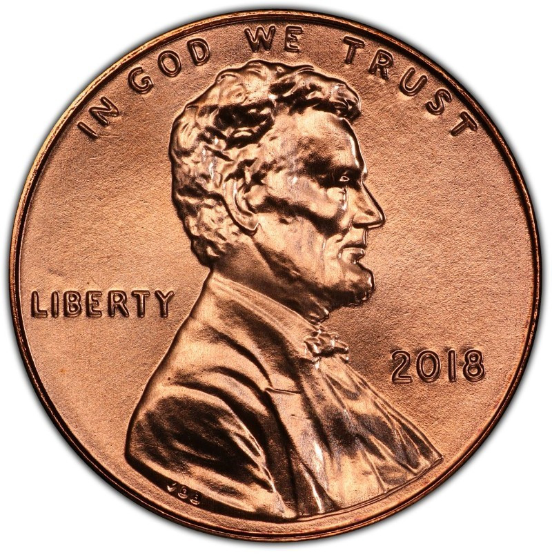 2018 P Mint State Lincoln Shield Cent 1C