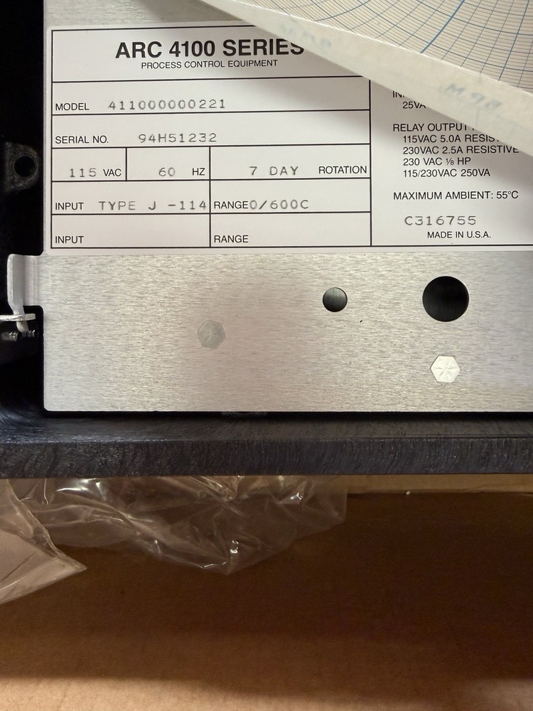 Arc4100 Graphing Circular Recorder Lab Partlow Arc 4100 Chart Chart Plate Paper