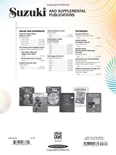 Suzuki Cello School, Vol 4: Part