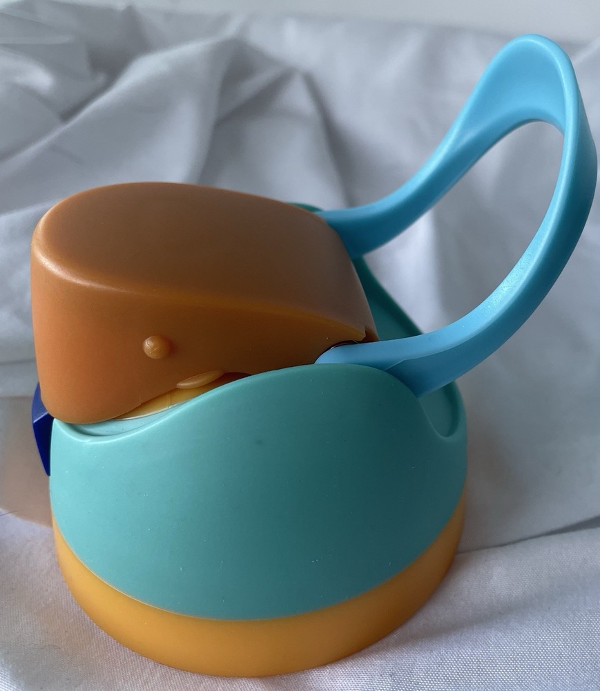 Replacement Lid, Blue Orange Plastic
