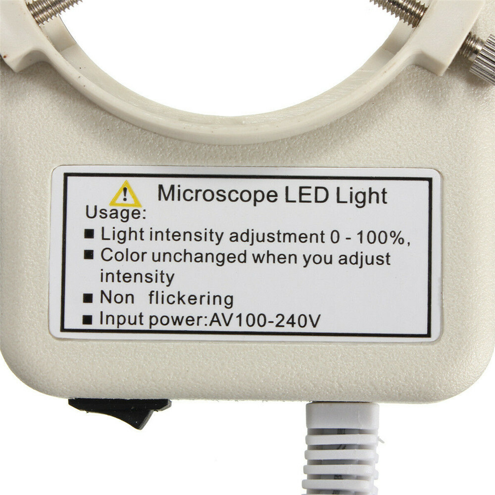 56 LED Adjustable Bright Ring Light illuminator Lamp For Stereo Zoom Microscope