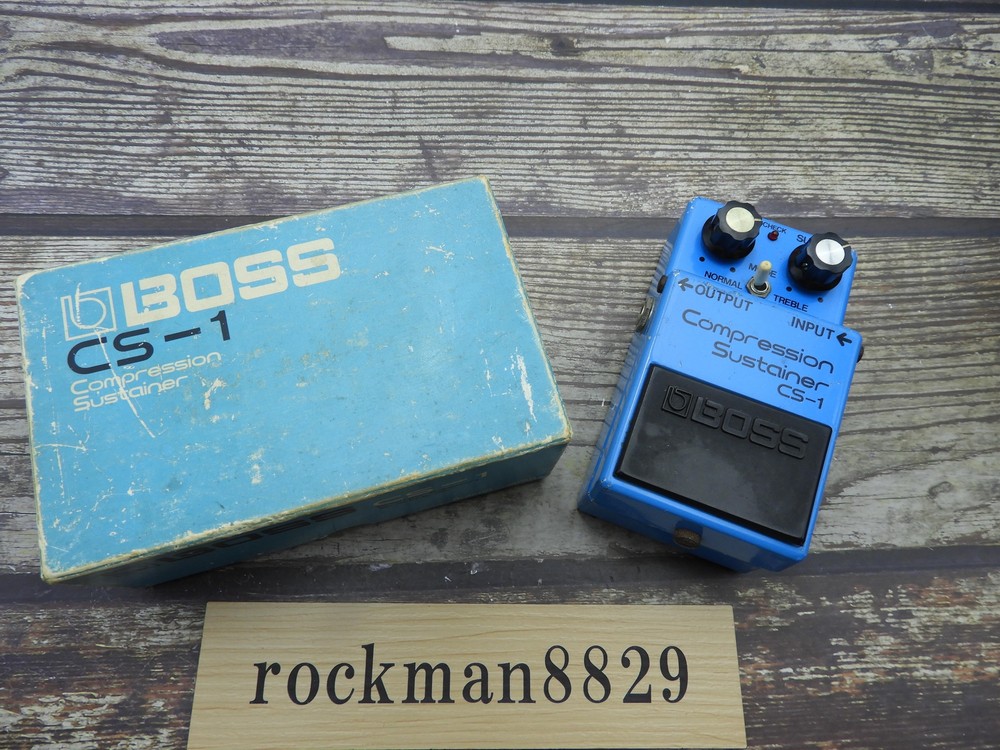 BOSS CS-1 Compression Sustainer Transparent Switch w/box used from japan