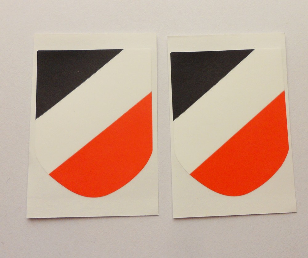 2PCS WW2 GERMAN HELMET STICKER SET
