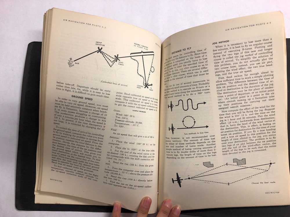 Air Navigation For Pilots-Air Training Command 1951 Original