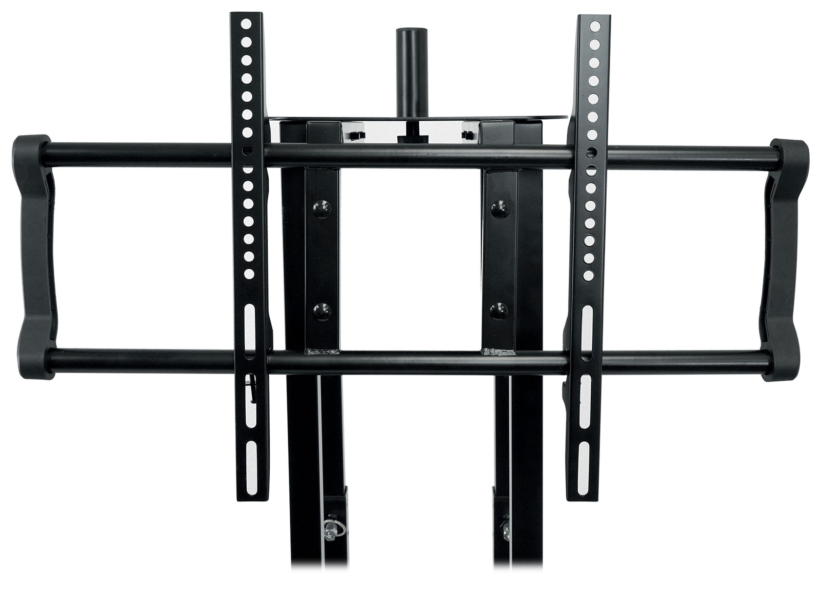 2) Rockville RTP33-TV Black Totem DJ Speaker/Lighting Stands+Detachable TV Mount