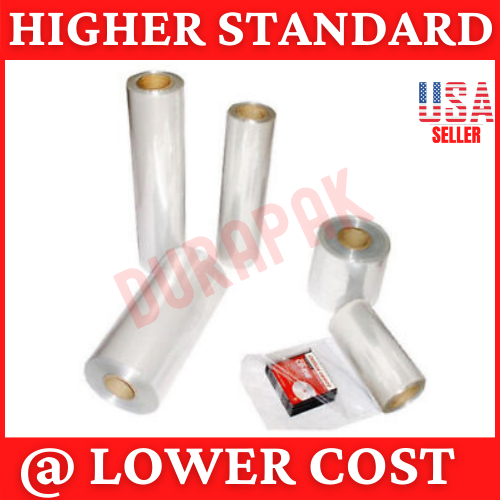 10" to 36" PVC Heat Shrink Wrap Film Central Fold 500 to 2000 Ft 75 to 100 Gauge